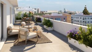 Terraza vivienda obra nueva en Residencial Armonía